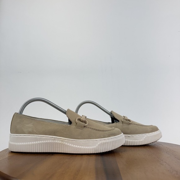 Sofft Shoes - New Womens Sofft Fable Beige Leather Horsebit Platform Loafers Size 8 M NWOB